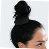 Angoily 8pcs Compact Bun Makers Reusable Hair Styling Tools for Women for Easy Updos Prom Weddings Includes Small Medium and Large Black view 3