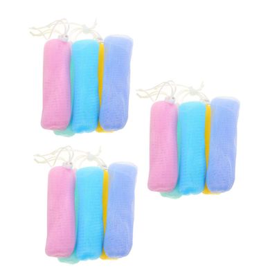 Angoily 15pcs Soap Pouch Maker Foaming Net Storage Bag for Bath Shower Random Colors Create Bubbles Easily Mesh for Exfoliating and Soap Saver