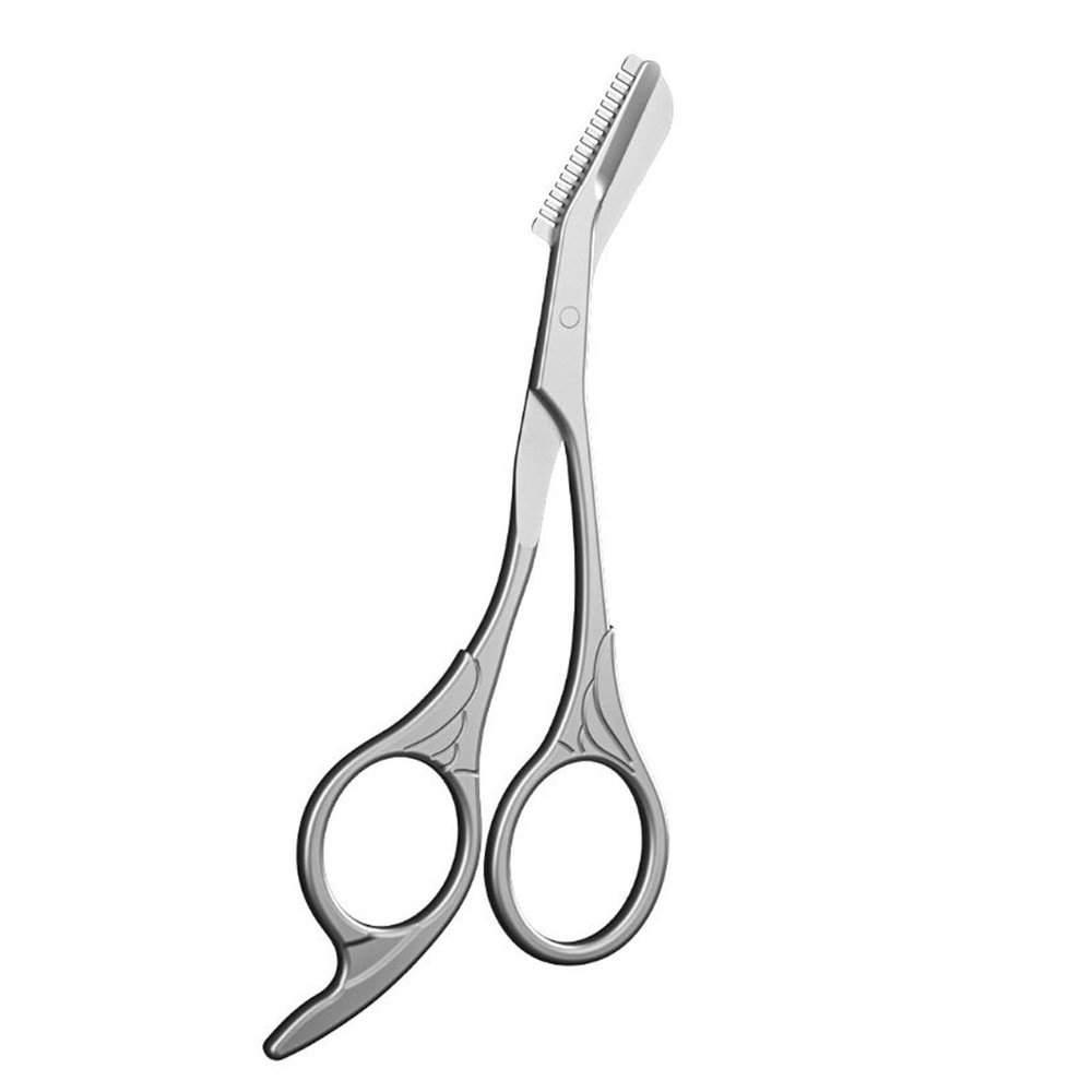 DUDOK Eyebrow Scissors, Stainless Steel Brow Trimmer, Portable Eyebrow Grooming Scissors with Comb, Durable Professional Precision Trimmer, Lightweight Eyebrow Trimmer Scissors for Men Women Girls