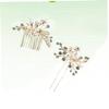 Angoily 2pcs Vintage Handmade Hair Comb Set Elegant Beaded Bridal Hairpins for Wedding Party Special Occasions Decorative Hair Jewelry for Updos Half-up Styles view 3