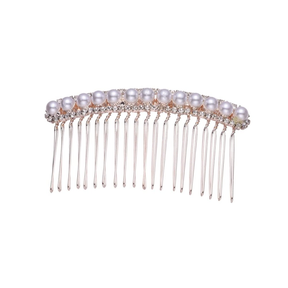 Angoily 1pc Bridal Hair Comb Rhinestone Inlay Elegant Alloy Insert Comb for Weddings Engagements Special Occasions Delicate Hair Accessories for Brides and Bridesmaids