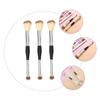 minkissy 3pcs Double-ended Makeup Brush Blush Contour Powder Brush Synthetic Fiber Travel view 4