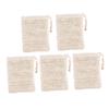 Beatifufu Shower Soap Pocket 5 Pack Mesh Soap Saver Pouch Light Yellow for Bath Body Reusable Washable view 1