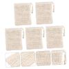 Beatifufu Shower Soap Pocket 5 Pack Mesh Soap Saver Pouch Light Yellow for Bath Body Reusable Washable view 2