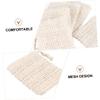 Beatifufu Shower Soap Pocket 5 Pack Mesh Soap Saver Pouch Light Yellow for Bath Body Reusable Washable view 3