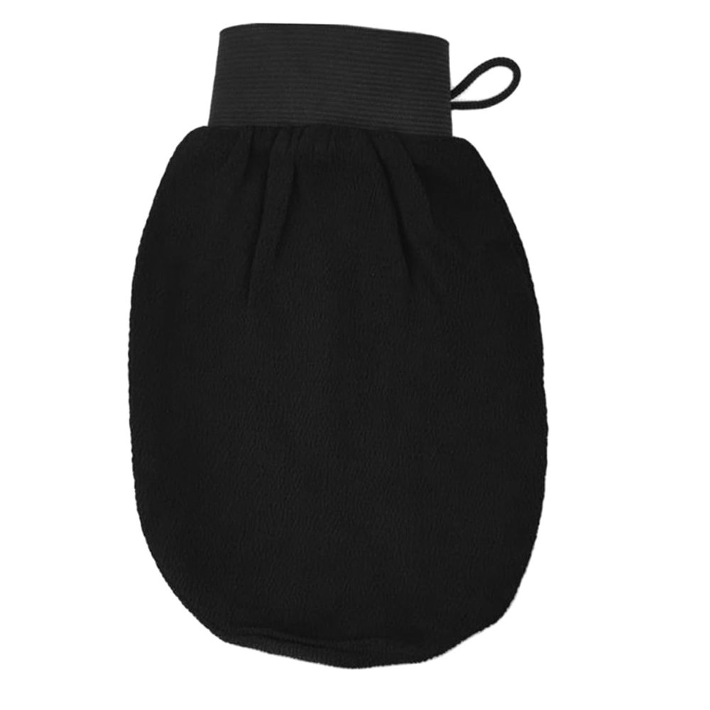 Angoily Exfoliating Body Scrub Gloves Black Bath Gloves for Deep Cleaning and Dead Skin Removal Fits Quick-drying and Machine Washable for Men and Women
