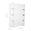 Angoily Acrylic Makeup Organizer Eyeshadow Storage Box Drawer Multi-use Storage Rack for Home or Office view 3