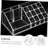 Angoily 1pc Transparent Storage Box Clear Lipstick Makeup Tray Desktop Storage Bucket Makeup Brush Acrylic view 3