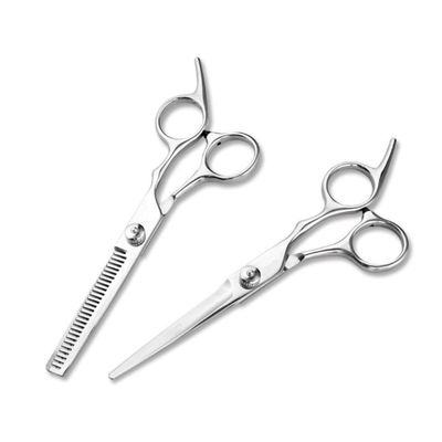 NOLITOY 9pcs Professional Hair Cutting Shears Set Stainless Steel Barber Scissors Kit for Home and Salon Use Includes Combs Clips and Cape for Hairdressing