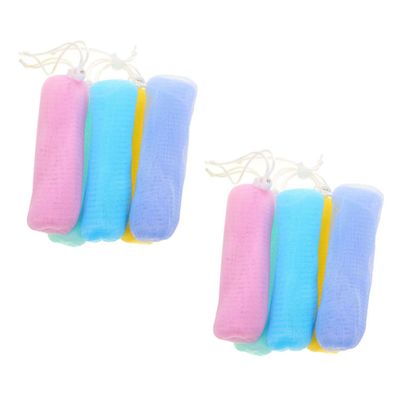 Angoily 10pcs Soap Mesh Bags for Foaming and Bubble Random Soap Saver Pouch Exfoliating Net Easy Drying Tool for Shower and Bath