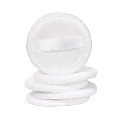 Angoily 5pcs Cotton Powder Puff for Loose Powder Makeup Velour Foundation Applicator for Women for Salon Home Travel Use