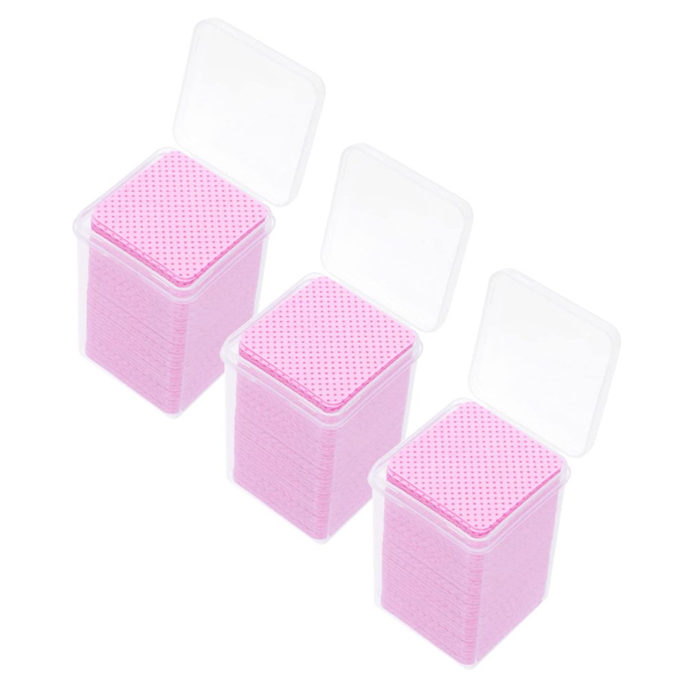 Angoily 600pcs Eyelash Glue Wiping Cloths Cleaning Pads for Eyelash Extension Glue Bottles Prevent Clogging Portable Travel for and Home Use