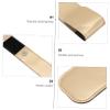 Angoily 3pcs Pu Case Compact Sleeve Grafting Steel Tweezer Eyelash Stainless Leather Protective Cover, Golden, 14.5x4.3cm view 2