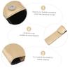 Angoily 3pcs Pu Case Compact Sleeve Grafting Steel Tweezer Eyelash Stainless Leather Protective Cover, Golden, 14.5x4.3cm view 4