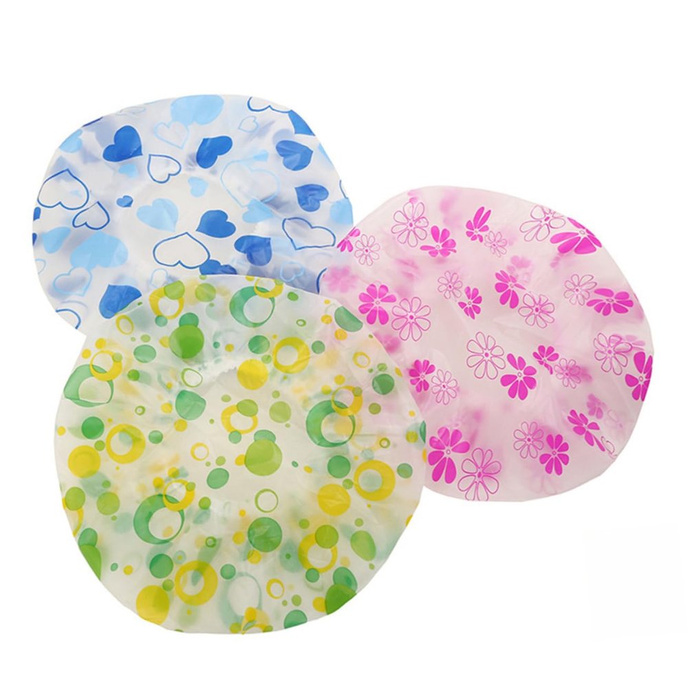 NOLITOY 10pcs Bathing Caps Elastic Reusable Shower Caps for Hair Thicken Design for Travel Outdoor Use Mixed Colors Lightweight Easy to Clean