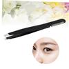Beatifufu Eyebrow Tweezer with Brush Comb Stainless Steel Eyebrow Clip for Easy Hair Removal Lightweight Portable Design for Professional and Personal Use Black view 4