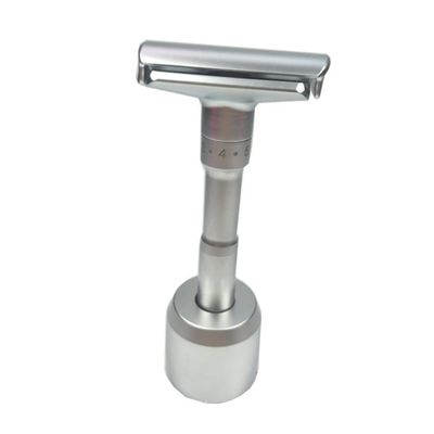 JOINPAYA Shaving Razor Stand Base Durable Zinc Alloy Holder for Safety Razors Design for Easy Storage Silver
