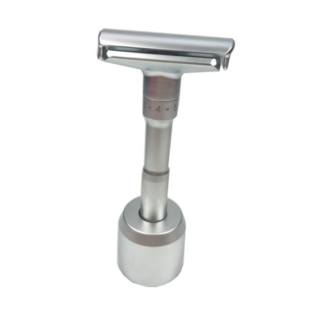 JOINPAYA Shaving Razor Stand Base Durable Zinc Alloy Holder for Safety Razors Design for Easy Storage Silver
