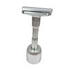 JOINPAYA Shaving Razor Stand Base Durable Zinc Alloy Holder for Safety Razors Design for Easy Storage Silver view 1