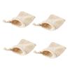 Angoily 4pcs Cotton Linen Soap Net Bags for Foaming Storage Drawstring Hanging Pouches for Bar Soap Comfortable Texture view 1