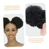 Angoily Lightweight Fake Ponytail Afro Puff Wig Hair Buns Clips for Party Headdress view 2