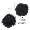 Angoily Lightweight Fake Ponytail Afro Puff Wig Hair Buns Clips for Party Headdress view 4