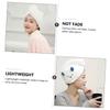 Didiseaon 3pcs Microfiber Hair Drying Caps Super Absorbent Fleece Hair Wraps for Fast Drying for Travel Gym Beach and Home Use view 2