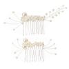 Angoily 2pcs Handmade Hair Combs for Brides Elegant Wedding Hair Accessories for Photography and Bridal Headdresses for Parties and Special Occasions view 1