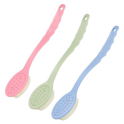 MERRYHAPY 3pcs Long Handle Back Brush for Shower Bath Body Cleaning Scrubbers Dry Brush for Men Women