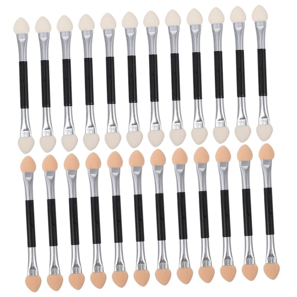 Angoily 24pcs Dual-headed Eyeshadow Applicators for Makeup Soft Touch Eye Shadow Sticks Convenient and Lightweight Cosmetic Tools for Women and Girls