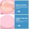 minkissy 2Pcs Mini Loose Powder Box with Mirror - Travel Cosmetic Case with Dual Puff (3g & 5g) for Body and Face Powder, Pink view 2