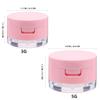 minkissy 2Pcs Mini Loose Powder Box with Mirror - Travel Cosmetic Case with Dual Puff (3g & 5g) for Body and Face Powder, Pink view 4