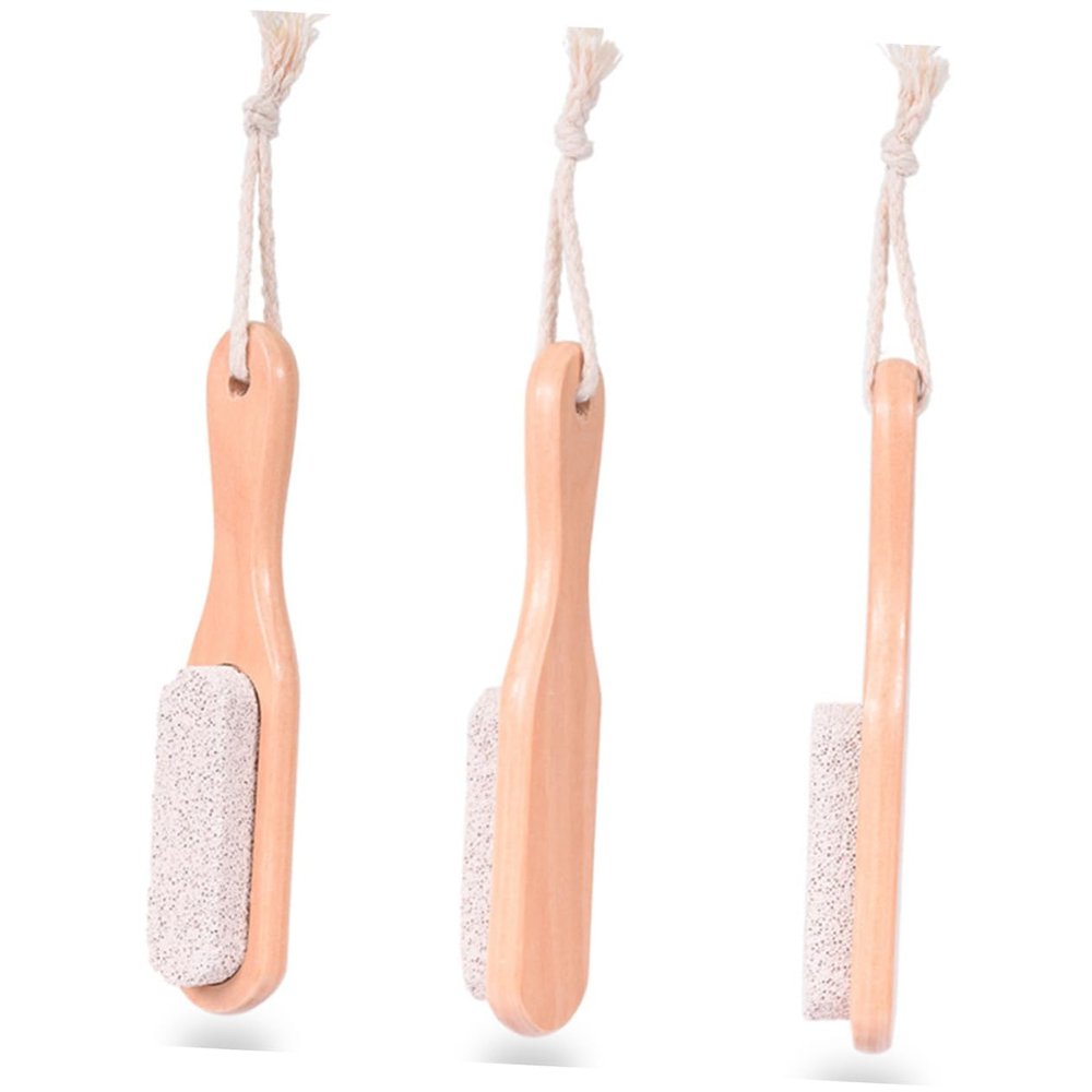 Mipcase 2pcs Nail Cleaning Scrubber with Pumice Stone Single-sided Spa Brushes for Nail Care and Dirt Removal for Manicure and Pedicure Treatments