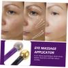 Angoily 2pcs Eye Cream Spoons for Gentle Massage Eye Cream Applicators for Daily Use Promotes Absorption Reduces Puffiness Tools Purple Black view 2