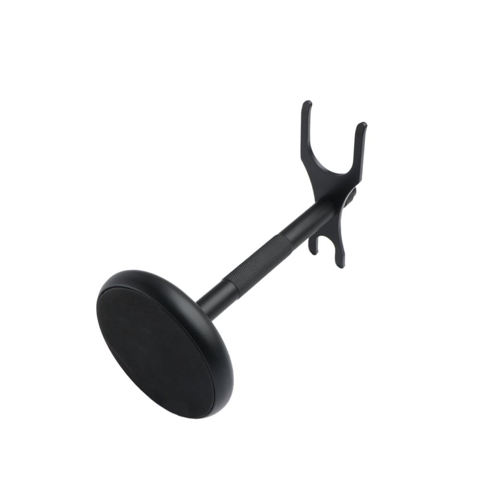 Angoily Zinc Alloy Razor Holder and Shaving Brush Stand Durable Beard Shaving Tools Rack for Tidy Bathroom Unique Dual Bracket Design Black Finish