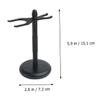 Angoily Zinc Alloy Razor Holder and Shaving Brush Stand Durable Beard Shaving Tools Rack for Tidy Bathroom Unique Dual Bracket Design Black Finish view 4