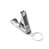 Mipcase Stainless Steel Folding Nail Clipper Keychain Compact Manicure Tool for Travel Home and Outdoor Use Ergonomic Design Key Ring Silver view 1