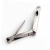 Mipcase Stainless Steel Folding Nail Clipper Keychain Compact Manicure Tool for Travel Home and Outdoor Use Ergonomic Design Key Ring Silver view 2