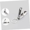 Mipcase Stainless Steel Folding Nail Clipper Keychain Compact Manicure Tool for Travel Home and Outdoor Use Ergonomic Design Key Ring Silver view 4