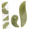 Angoily 2pcs Jade Gua Sha Board Natural Facial Massage Tool for Skin Care Green Scraping Plate for Relaxation and Wellness Friends and Family view 2