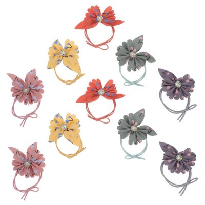Angoily 10pcs Hair Rope Elastic Ponytail Holders Elastic Hair Band Hair Accessory for Women Hair Band Women Hair Girls Hair Bands Hair Ties Tiara Bun Korean Fabric Miss