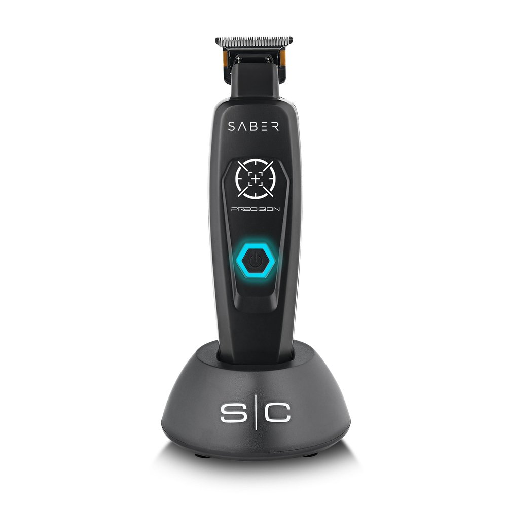 Stylecraft Saber Professional Full Metal Body Digital Brushless Motor Cordless Hair Trimmer (Precision Black)