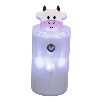 Beatifufu Portable Facial Mister Mini Facial Spray Machine for Moisturizing for Women Girls Silver White Cow Pattern