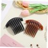 Angoily 10pcs Acrylic Hair Combs for Women Black Side Combs for Styling Design for Everyday Use Decorative Hair Accessories for Various Occasions view 4