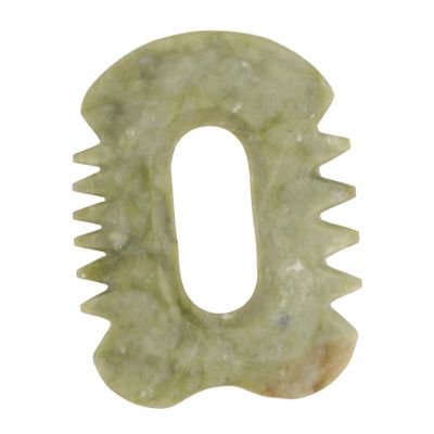 Angoily Jade Facial Massager Gua Sha Board Roller for Face Skincare Tools Jade Comb Natural Massage Tool
