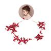 Angoily Elegant Red Headband Bridal Beads Hair Band for Wedding Evening Party Photoshoot view 1