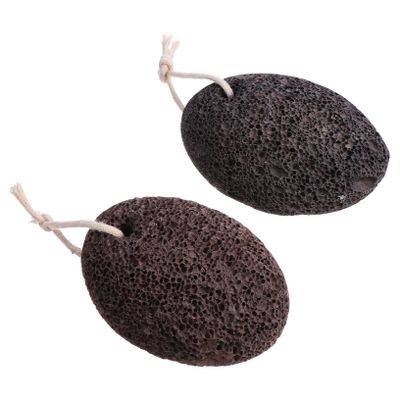 NOLITOY 2-Piece Foot Exfoliator Tool Pumice Stone Remover for Dead Skin Foot Massage Tool Feet Care Accessory for Home Use and Travel
