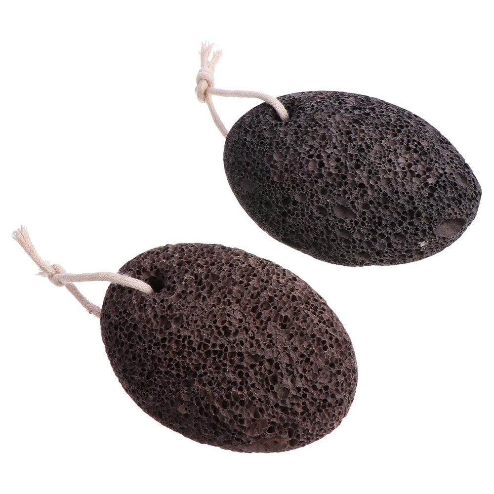 NOLITOY 2-Piece Foot Exfoliator Tool Pumice Stone Remover for Dead Skin Foot Massage Tool Feet Care Accessory for Home Use and Travel