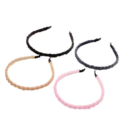Angoily Elegant Bejeweled Headbands for Women 4 Pack Hair Hair Accessories for Wig Braid Women Headbands in Black Pink Navy