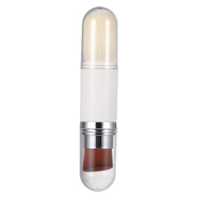 Angoily Double-headed Retractable Makeup Brush Powder Foundation Brush with Soft Fluffy Bristles for Even Application and Blending Versatile Tool for Makeup Finish